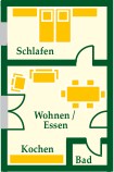 Beispiel einer 2-Zimmer-Wohnung